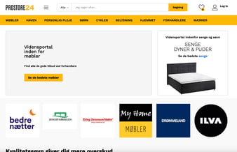 Prostore24.dk - affiliate side som har lavet 16 salg med en profit på 2000-3000 kr.