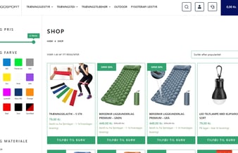 Sport og fritidswebshop sælges - Omsætning 2022: 793.000 kr. - netto 602K