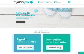 NEDSAT - ØNSKER HURTIG HANDEL! Littlefashionfeet.dk - Vel-etableret børnesko webshop med stor kundeportefølje og en stabil omsætning