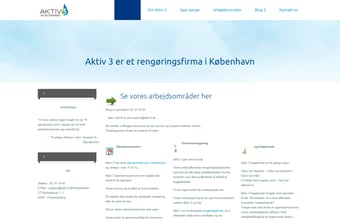 Hjemmeside for tidligere rengøringsfirma der lå i toppen af Google