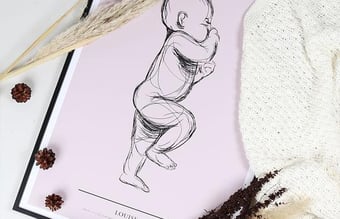 Personlinge plakater til nyfødte. - dropshipping webshop