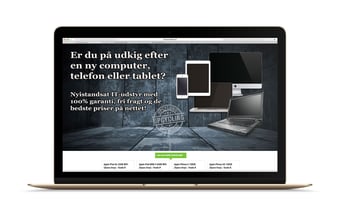 Webshop med nyistandsat IT- udstyr, tablet og telefoner