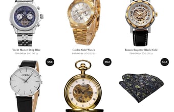 Webshop med salg af ure og accessories med omsætning 