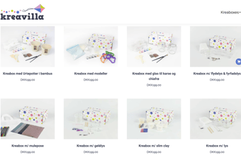 Webshop med kreakasser til børn - Produkter med en meget høj dækningsgrad.