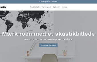 boligakustik.dk - Dropshipping webshop der sælger akustikbilleder med verdenskort 