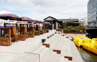 Spisested ved Odense havn - blomstrende havnemiljø med 90 spisepladser (Til Salg)