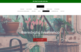 Webshop med bæredygtige produkter, omsætning og et stort leverandørnetværk