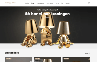 Veletableret webshop - salg af unikke lamper