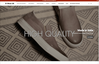 Webshop med salg af mærkevaretøj - Dropshipping fra en pålidelig leverandør i Italien. 