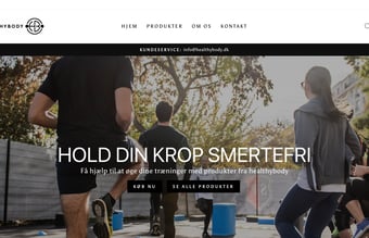 Salgsklar webshop med eget varelager - Træningsudstyr - Healthybody.dk