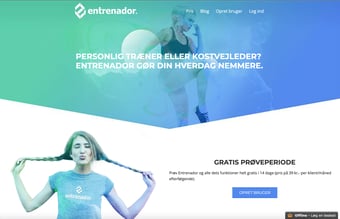 Personlig Træner/Kostvejleder platform sælges - DG på 90%