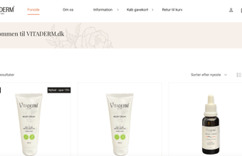 Webshop med varemærkeregistreret hudplejecreme inkl. varelager