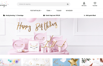 Nystartede webshop med festartikler til salg