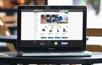 Webshop med rengøringsartikler og -maskiner