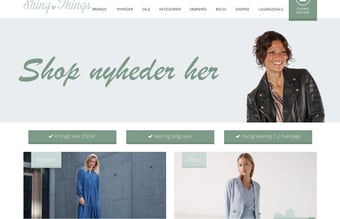shiny.dk - Webshop med high-end dametøj og stabil månedlig omsætning