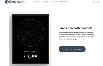 Køreklar NATTESKY webshop - SALG AF CUSTOM PLAKATER