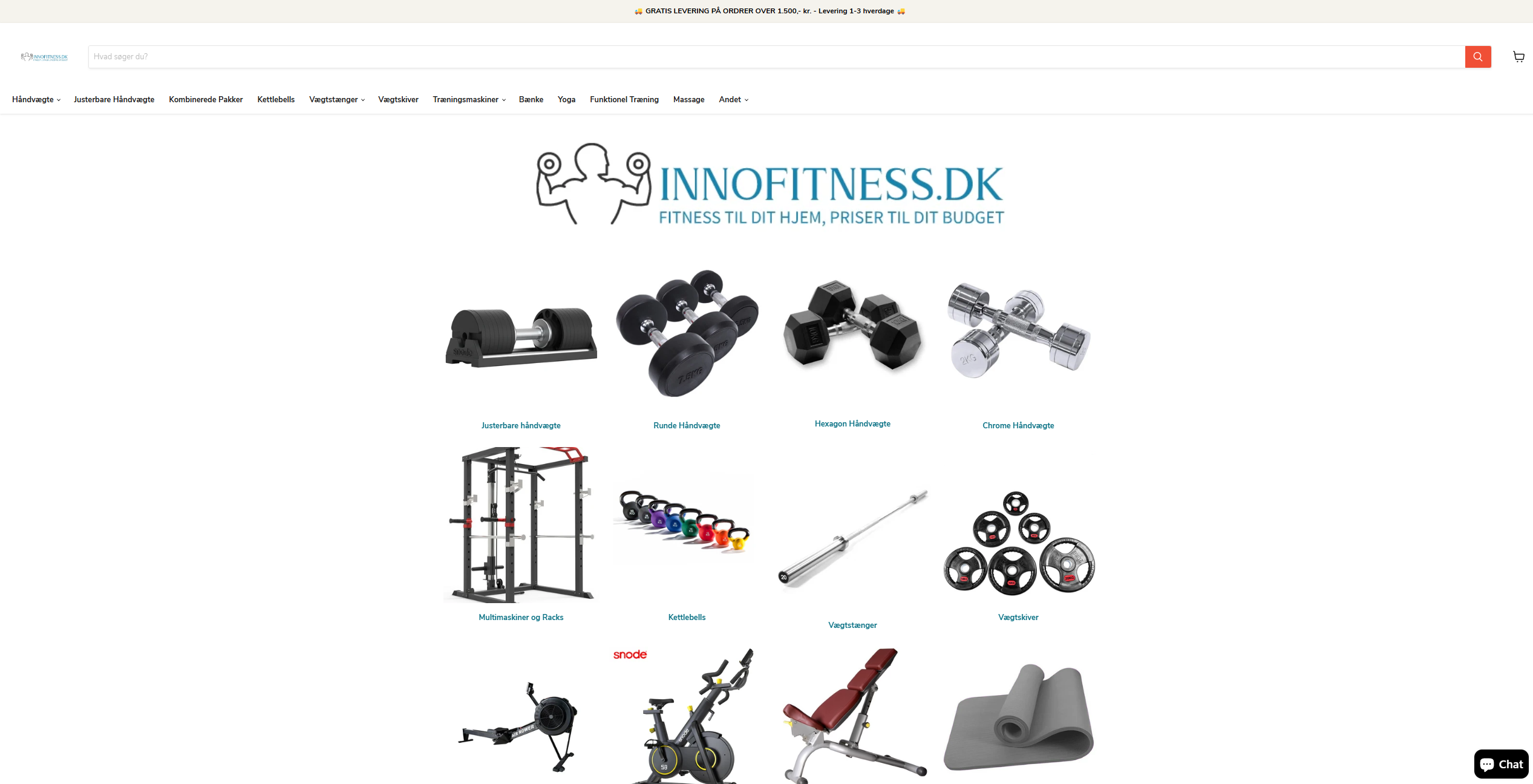 InnoFitness.dk - Veletableret fitness shop 