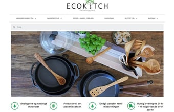 Webshop med bæredygtigt køkkentilbehør & varelager
