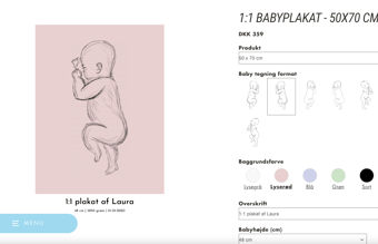 Babyposter.dk - Skræddersyede babyplakater med dansk dropshipping leverandør 