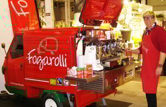 Mobil kaffebar (1 eller 2 kaffebiler m.v.) på franchisebasis