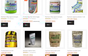 Ny flot webshop med salg af veganske kosttilskud - incl. lager