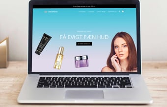 Dreamskin.dk dropshipping webshop med hudpleje produkter sælges - Shopify - Automatisk bogføring