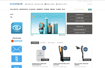 smarthair.dk - Etableret hårpleje-webshop med stor kendskabsgrad kan købes