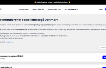 Solcellepris.dk - formidling af tilbud mellem boligejere og solcelleleverandører. Automatiseret platform, som skaffer og sælger leads til leverandører i branchen. 600+ udviklingstimer!
