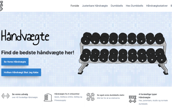 Topdumbells.dk - Affiliate side med fokus på håndvægte