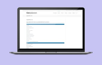 Kostplanen.dk til salg - Opskrift side med 2.900 artikler udgivet samt 28.000 mailadresser