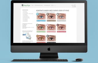 Webshop med farvede kontaktlinser uden styrke - Organisk salg med årlig overskud på 24.000 kr. - Siden 2011