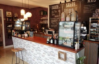 Charmerende cafe og butiks perle til salg på Sydkysten. / Økohytten.dk