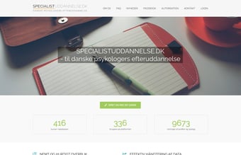 Unik webplatform med udviklingspotentiale udviklet til psykologer - 263 tilmeldt på platformen