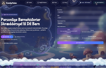 Eventyrhulen.nu – Magisk AI-historieunivers for børn 100% automatisere