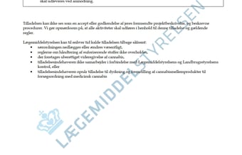 Produktionsvirksomhed med medicinsk cannabis - Tilladelse af lægemiddelsstyrelsen
