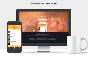 welcomedrinks.com - App koncept med gratis drink når du skal i byen - Konkurs salg