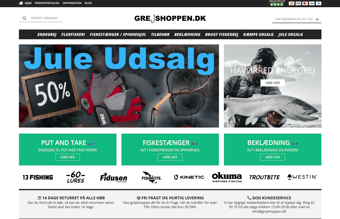 Webshop med salg af fiskegrej