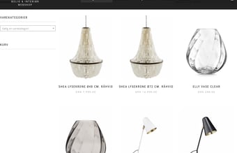 Fuldt etableret bolig og interiør webshop med fantastiske opstart. - Dækningsgrad på ca. 25%.