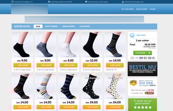 Sokke-shop med stabil omsætning og 7% konverteringsrate