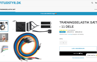 Fitudstyr.dk massere af mulighed for vækst! - omsat for 22.000 kr. på 1 måned