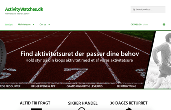 Ny pris: Køreklar webshop med salg af aktivitetsure