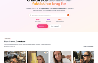 Influencer/Creator Marketing platform - Skalerbar SaaS-løsning