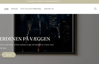 Dropshipping butik med salg af unikke plakater