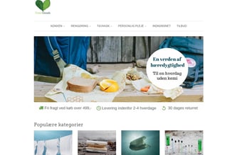 greengoods.dk - Velkørende webshop med fin omsætning - henvender sig til den bæredygtige husholdning