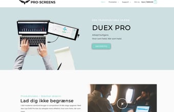 Elektronik webshop med salg af portable monitors til bærbare computere