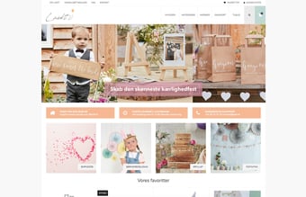 Lækker webshop med luksuriøse festartikler - Årlig omsætning: 120.000 kr. 