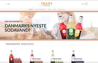 CHAOS Soft Drinks - sodavandsbrand med opskrifter, design og professionel, køreklar webshop 