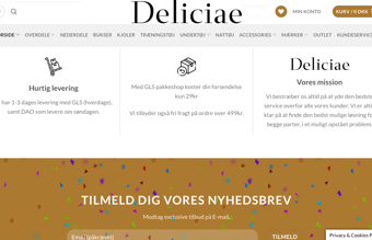 Webshop til salg Deliciae.dk