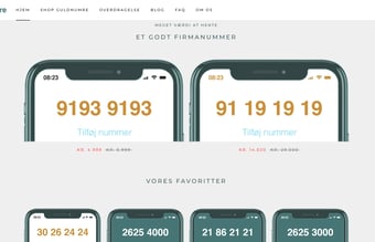 Markedsledende forhandler af nemme telefonnumre -firmanumre.dk - Overskud på 40.000 kr. månedligt!