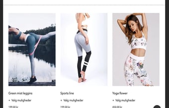 Køreklar webshop med sportstøj og træningsudstyr